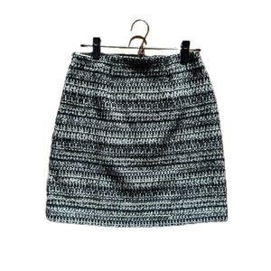 NWT Loft Gold & Silver Metallic Mini Tweed A-Line Skirt size 4